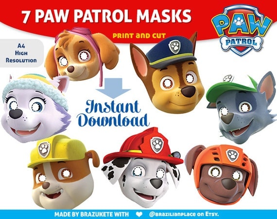 Handy image intended for paw patrol printable masks Gorgeous image intended for paw patrol printable masks