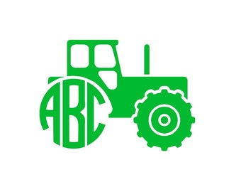 Download Items similar to Tractor Decal with Monogram on Etsy