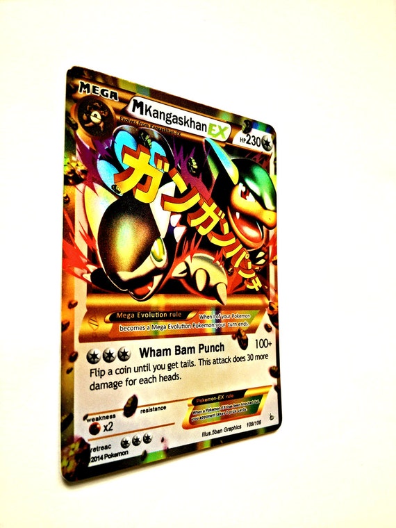 Handmade Pokemon Card Kangaskhan Mega EX HP 230 Trading Card