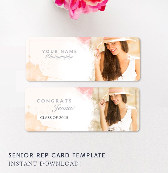 Instant Download Senior Rep Card Template Senior Marketing Senior Rep Cards Templates For Photographers
