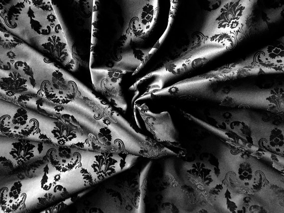 Black Knit with Velvet Embossed design price is per yard