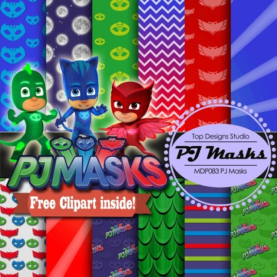 PJ Masks Digital Paper PJ Masks Digital by Topdesignsstudio