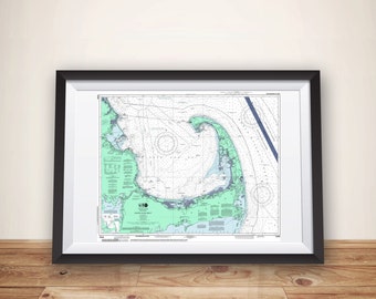 Cape Cod Art, Nautical Wall Decor, Map Art, Cape Cod Print, Cape Cod Map, Cape Cod Wall Art, Nautical Chart Print