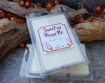 CLEARANCE - 50% Off - Sweet as Pecan Pie - 6 Pack Jumbo Soy Melts - Soy Wax Melts - Holiday Wax Melts -Baking Scents - Holiday Clearance