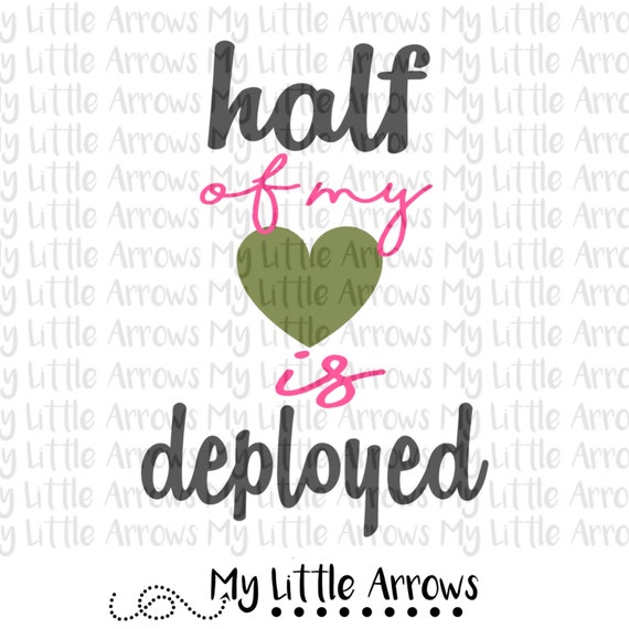 Download Half of my heart is deployed SVG DXF EPS png Files for