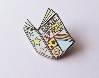 Comic book enamel pin - lapel pin - hat pin - pin badge