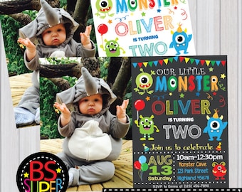 Monster Birthday Invitation , Little Monster Birthday Party , 1st Birthday Monster Invitation, Monster party invite