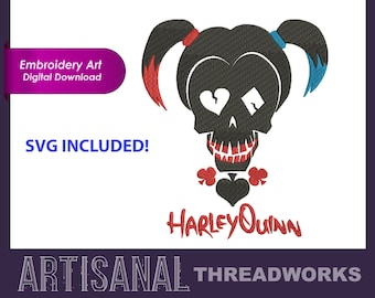 Suicide Squad - Harley Quinn Embroidery & SVG Files Download