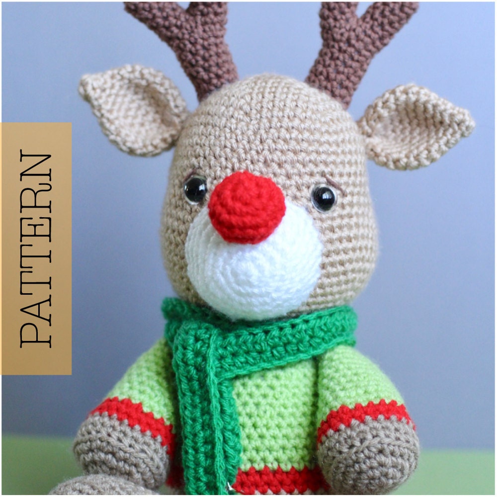 Crochet Amigurumi Reindeer PATTERN ONLY, Noel, Christmas Reindeer, pdf