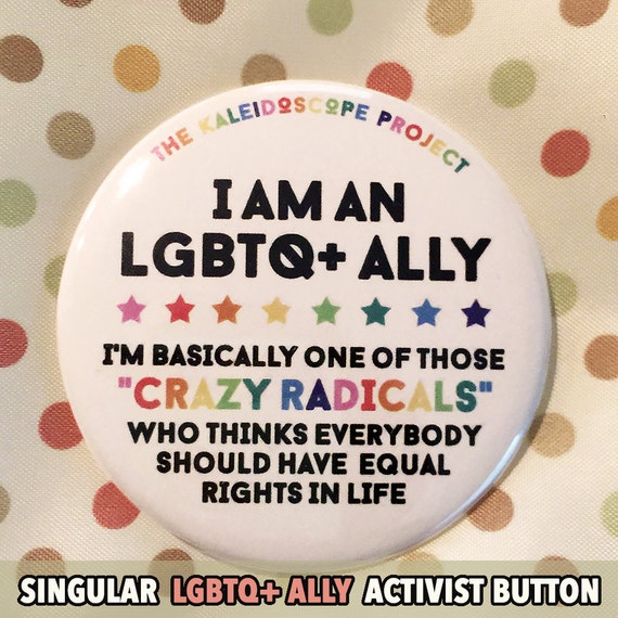 LGBTQ KALEIDOSCOPE PRIDE I Am A Queer Ally 2.25 by AdamantineArts