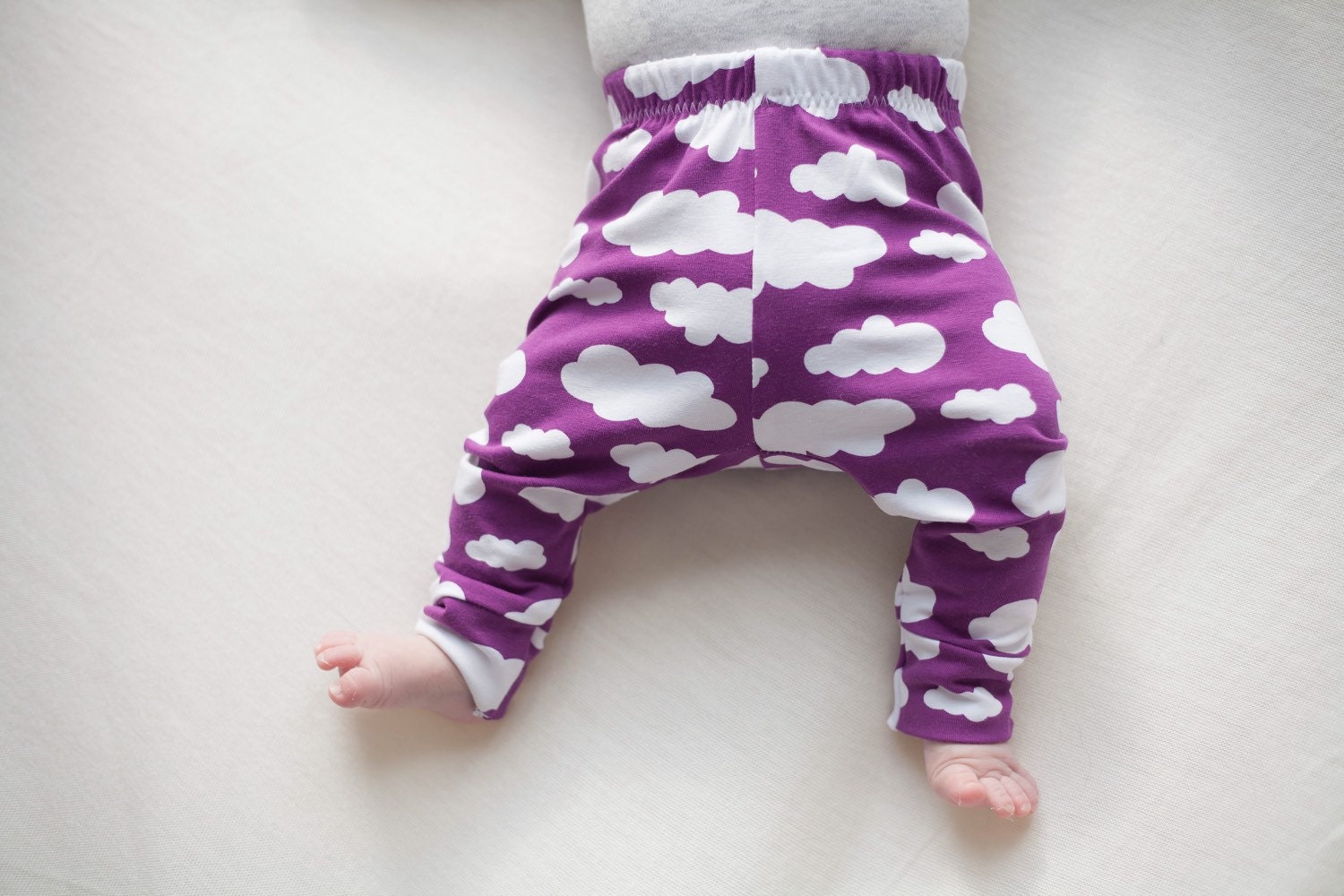 Baby Leggings Clouds Leggings Purple Leggings Unisex