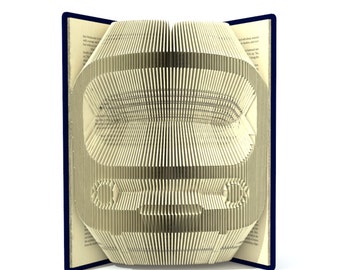 Book folding pattern - OLD RADIO - 245 folds + Tutorial with Simple pattern - Heart - SI0528