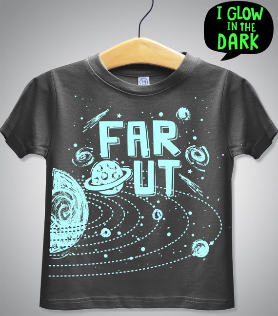 Boys Space T shirt. Glow in the dark space tshirt. baby clothes. kid
