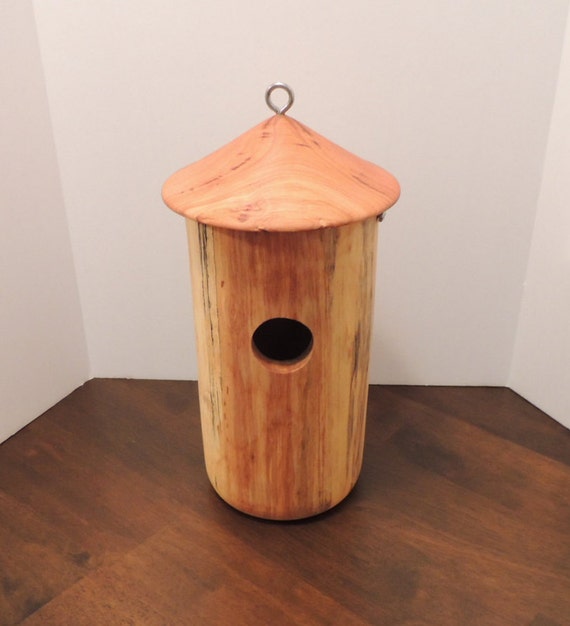Simple birdhouse lathe turned functional by PuraVidaTurnings