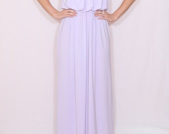Lavender Bridesmaid dress Pale purple dress Maxi dress