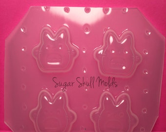 4pc Mini Kawaii Style Totoro Inspired Anime Flexible Plastic Mold For Resin Crafts Decodan