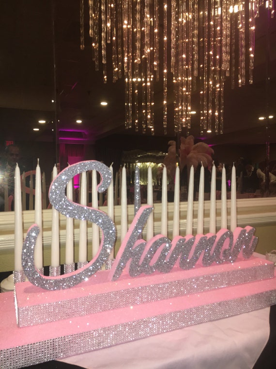 Sweet 16 Candelabra Quinceanera & Mitzvah Candle Lighting