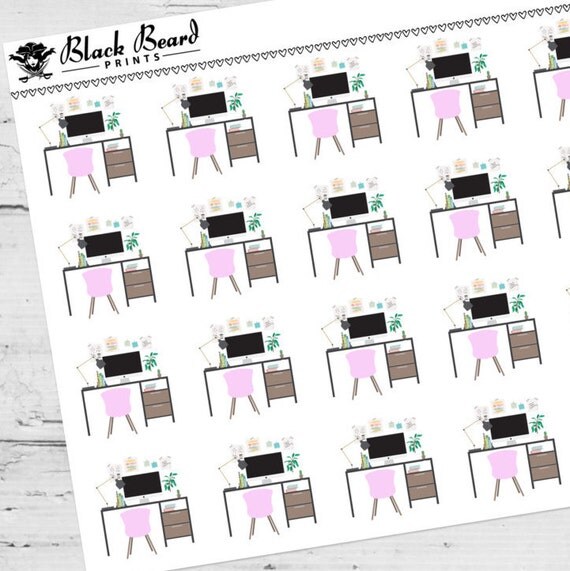 Desk Stickers // Planner Stickers // Stickers by BlackBeardPrints