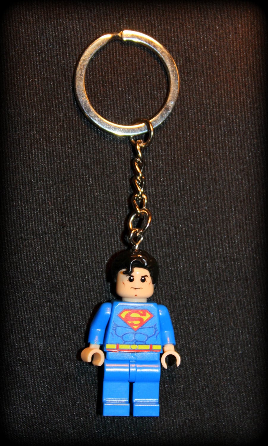 superman lego keychain light