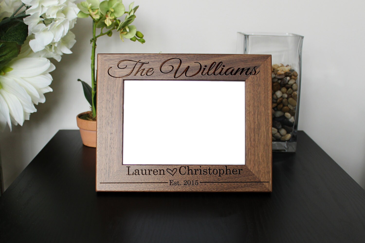 Personalized Picture Frame Walnut Picture Frame Personalized
