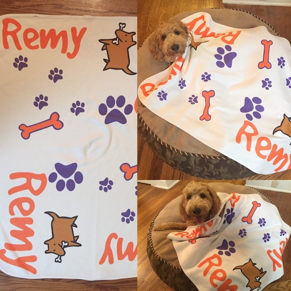 Personalized Dog Blanket Dog Gifts Puppy Gifts Pet Blanket