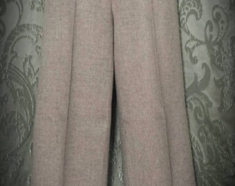 1970s Bobbie Brooks cuffed wide leg tan tweed pants size 28 waist.Ships free