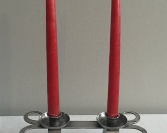 Vintage Swedish Pewter Candlestick Holder