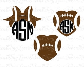 Bows and Footballs SVG Design for Silhouette and other craft cutters (.svg/.dxf/.eps/.pdf)
