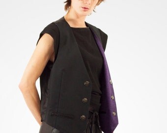 Unisex reversible sleeveless waistcoat