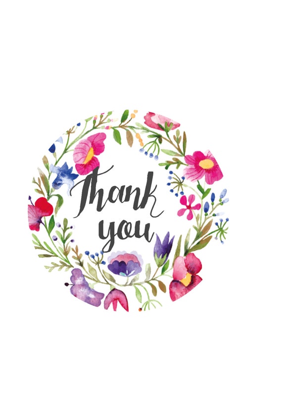 thank you stickers thank you labels favor stickers round