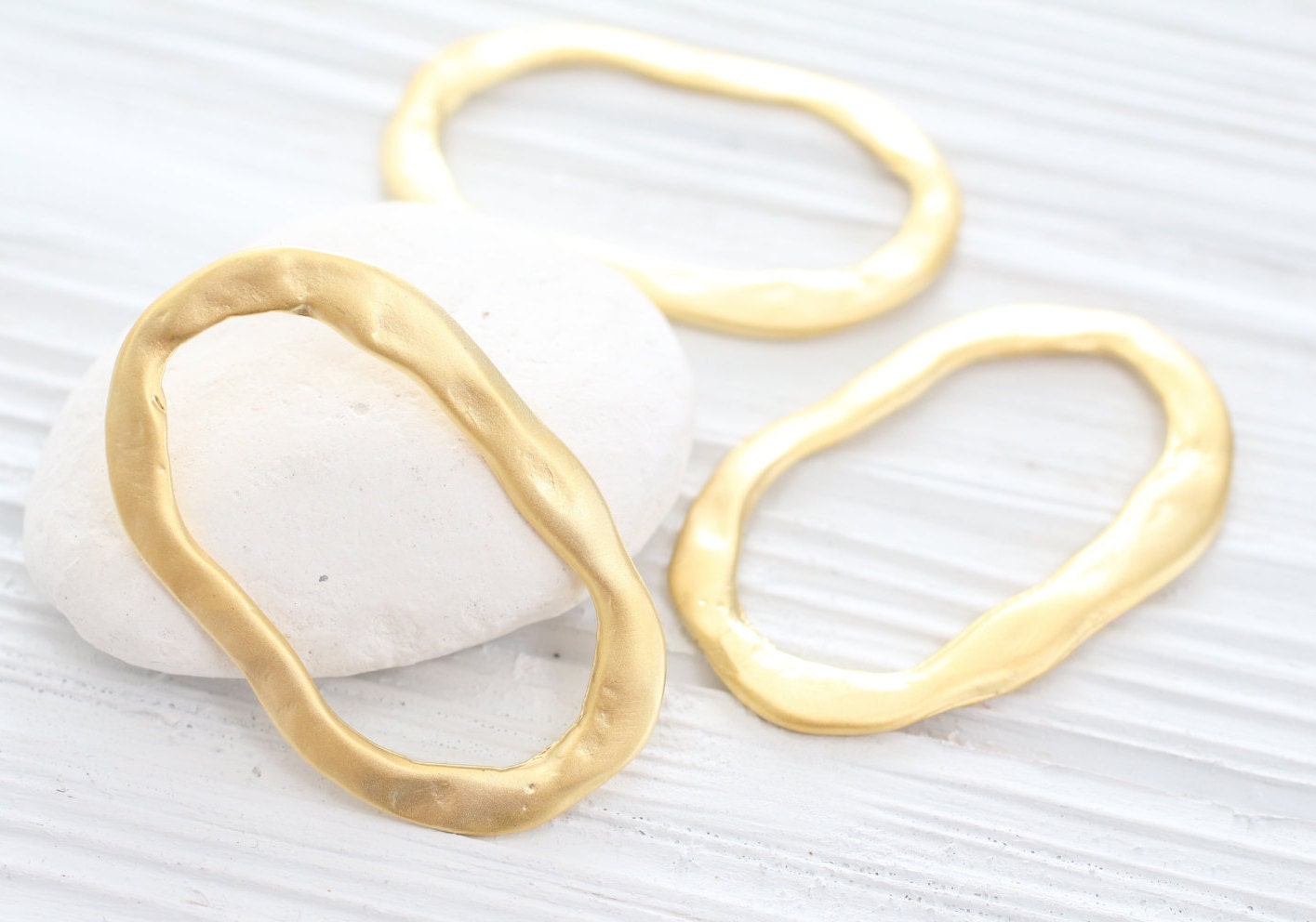 2pc gold ring connectors gold link ring pendant large ring