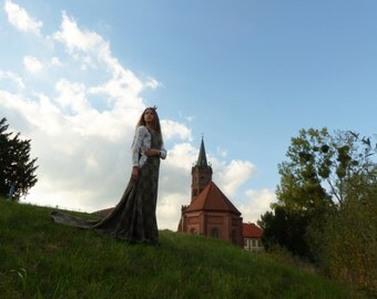 Medieval dress - Historical costume - XIV century costume - Sideless surcoat - reenactment dress