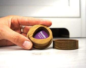 Wooden Guitar Pick Box Oak Wood Plectrum Box Gift for Musician Gift for Rock Man Fathers Day Gift Gift for Him Husband Gift Friend Gift