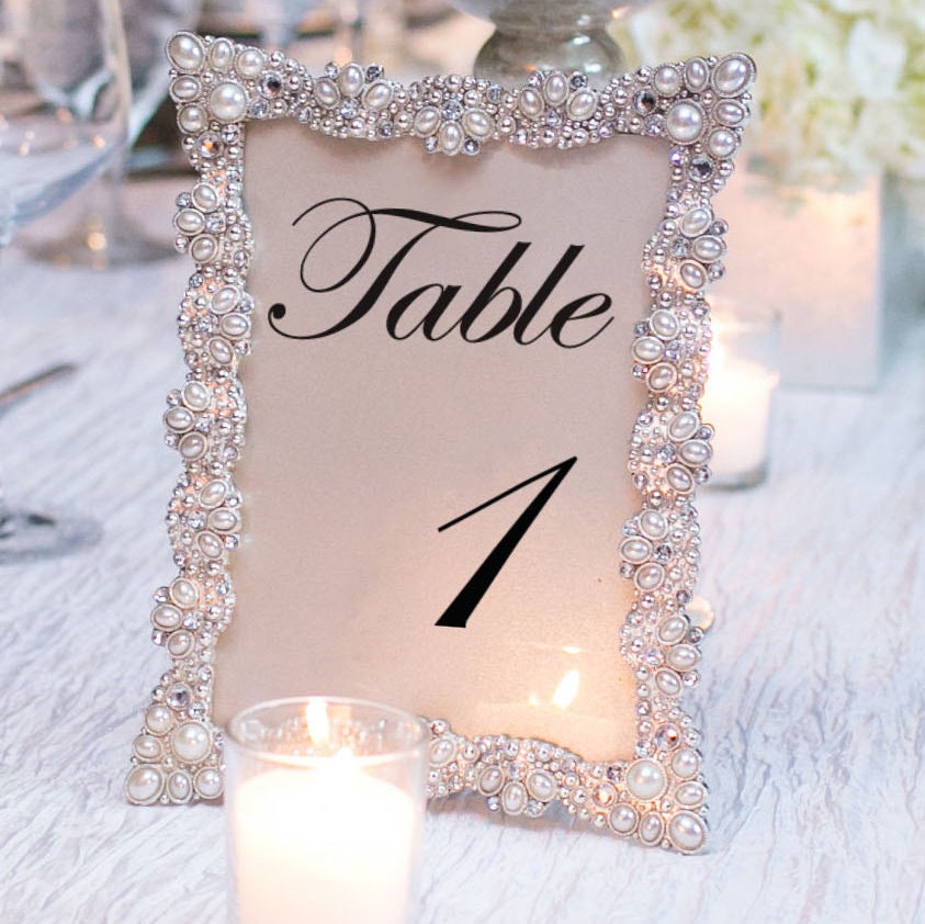 Elegant Wedding Table Numbers Elegant Printable 5 x