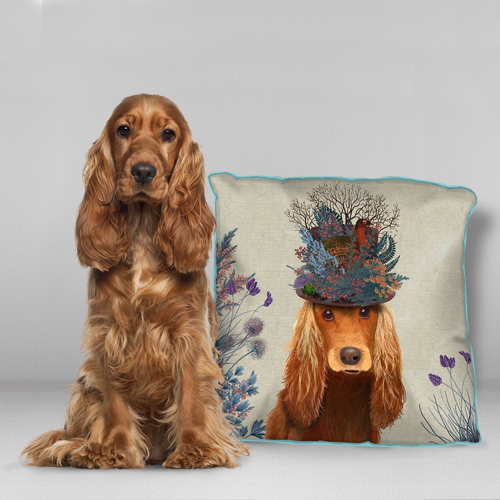 black cocker spaniel cushion