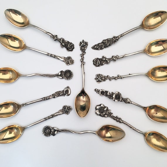 Set Of 12 Reed And Barton Demitasse Spoons By SilverQueenInc