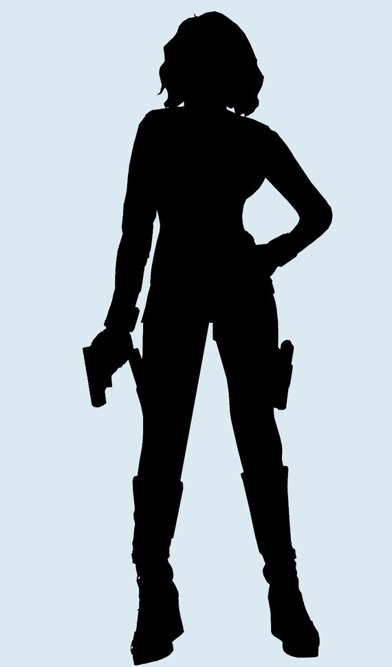 Black Widow Inspired Wooden Silhouette by BigDamnGeekyHeroes