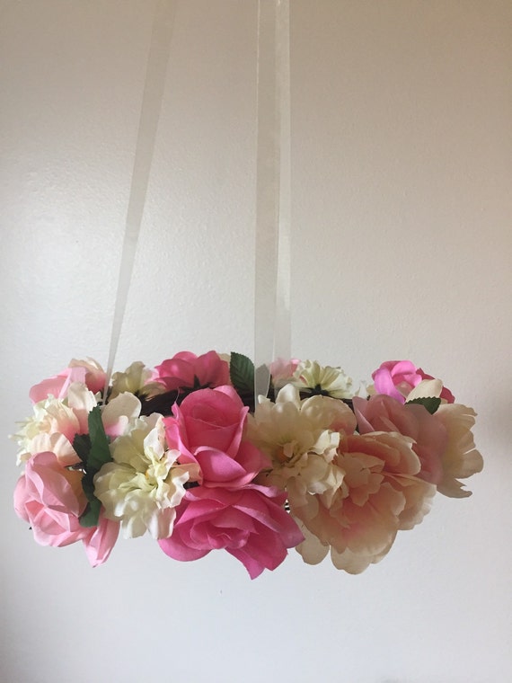 Rose floral mobile nursery mobile vintage mobile