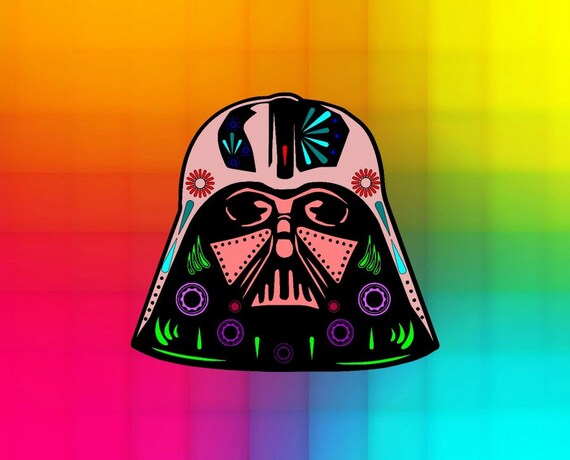 Darth Vader Sugar Skull Svg Digital Cut Files by BeeInspiredBee