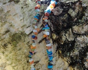 Necklace baroque multi-pierres