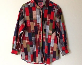 red flannel button up