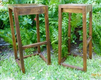 Bar Stools- Modern Barstools- Rustic Barstools- Backless Barstool- Wood Counter Stools- Modern Wood Stools- Kitchen Counter Stools-