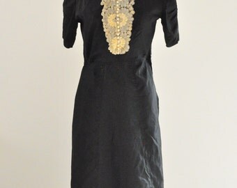 1940s dress/French vintage dress/Vintage dress/retro dress/1940s original dress