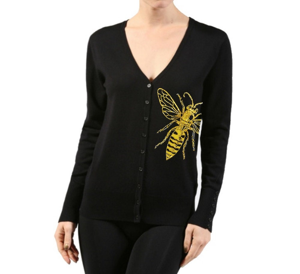 Bee Cardigan Sweater Womens Save the bees Shirts Women's