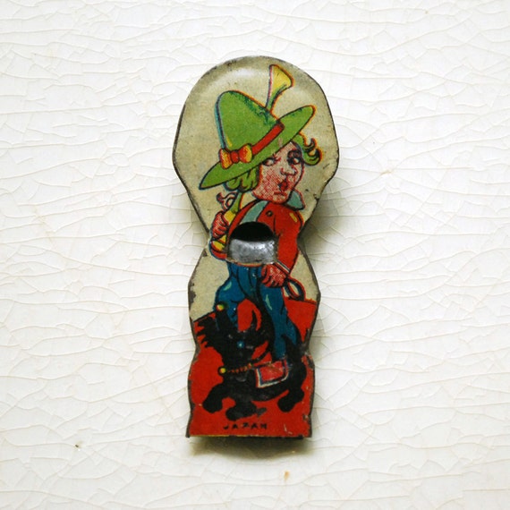 Vintage Tin Whistle Cracker Jack Toy Prize Metal Whistle
