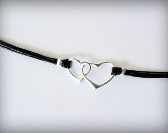 Heart Bracelet sterling love anniversary bracelet birthday friendship bracelet ready to ship gift for her mothers day graduation gift