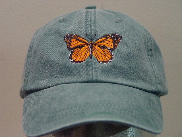 MONARCH BUTTERFLY HAT One Embroidered Insect Wildlife Cap