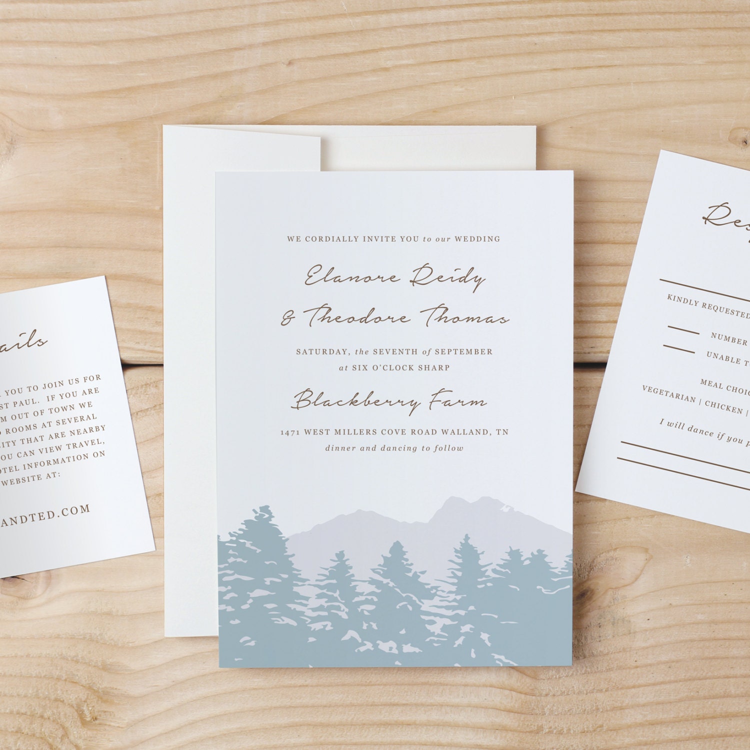 Instant Download Printable Wedding Invitation Template Smoky Mountain Word Or Pages Mac Or Invitation Template Mac