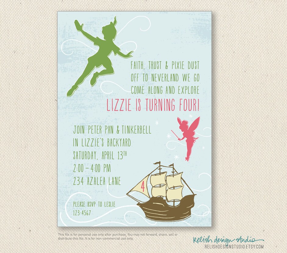 Peter Pan Invitations 9