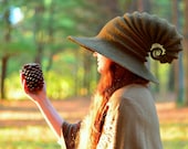 Brown  Witch Hat. Wizard Hat. Fantasy Hat. Cosplay Hat. LARP.